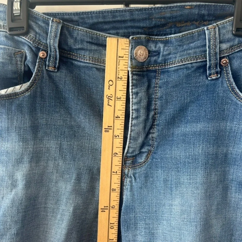 Seven7 Womens Bootcut Jeans Size 16 Medium Wash Stretch Denim Blue Pants